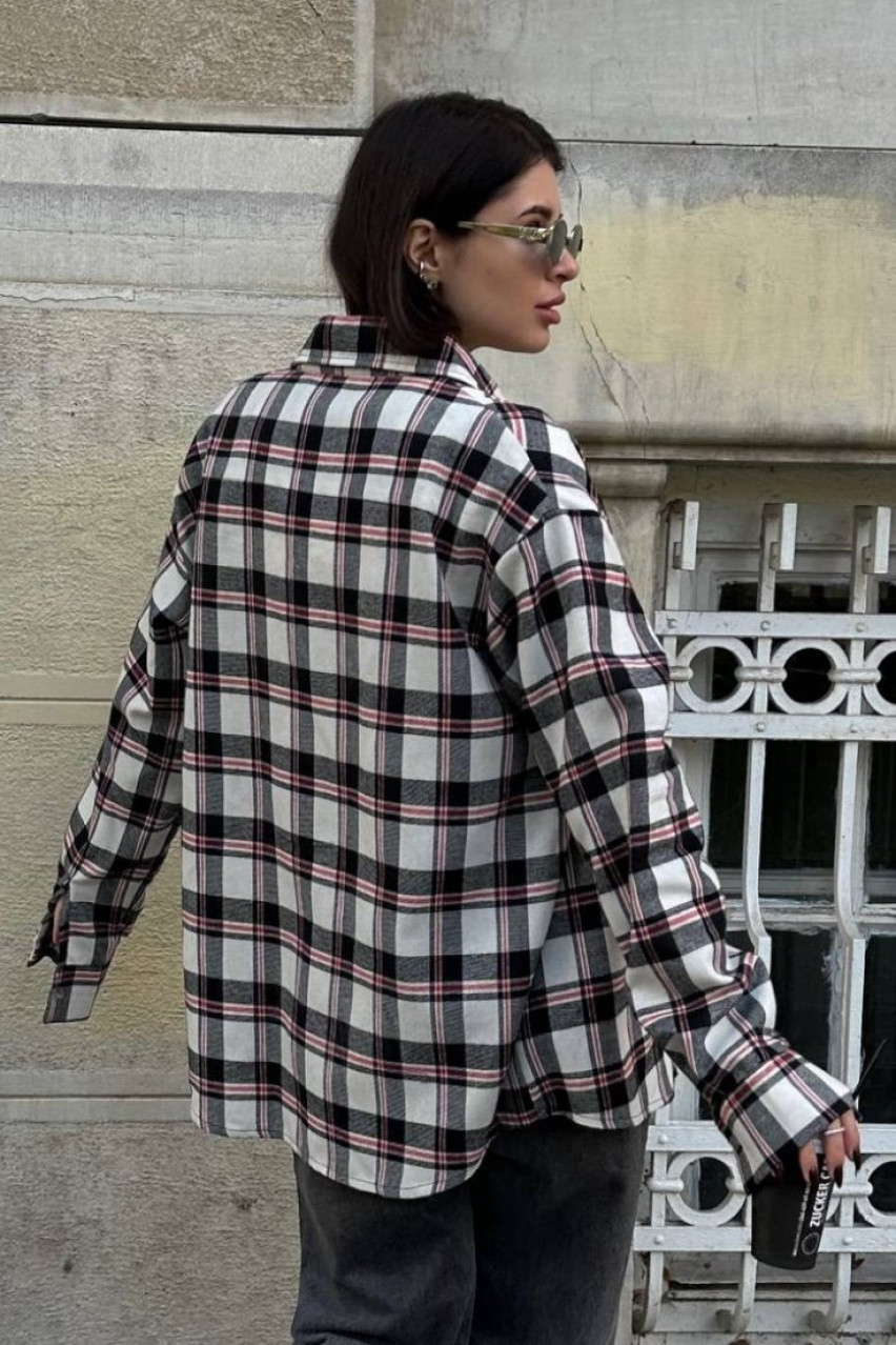 Чорно-біла сорочка в клітинку Basic FW24-25 BLAZH'